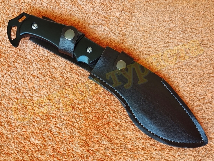 Нож мачете охотничий кукри Buck 95 деревянная рукоять с чехлом, фото №9