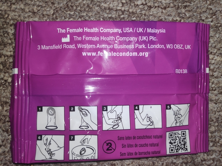 Женский презерватив безлатексный полиуретан жіночій поліуретановий FC2, фото №3