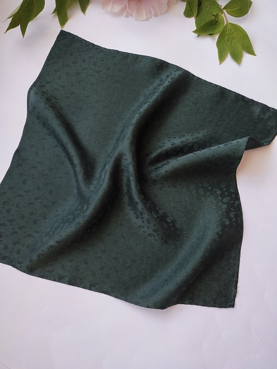 Мужской шелковый платок , 100 % шелк,шов роуль, фото №3
