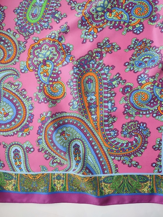 Шелковый палантин платок Eva Schreiber, 100% шелк, фото №5