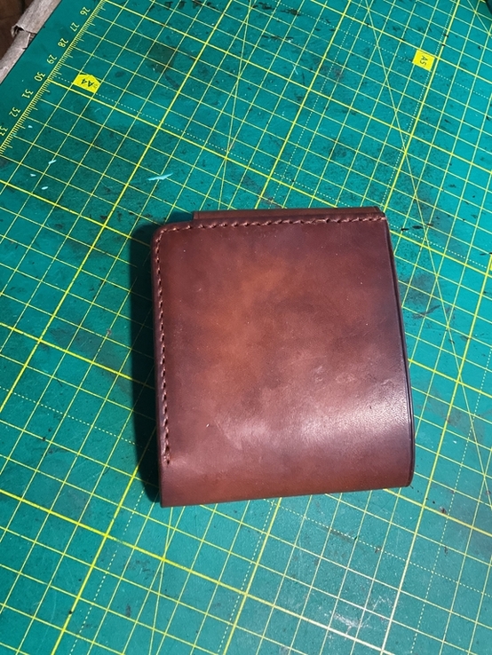 Чоловічій гаманець власного виготовлення з натуральної шкіри рослинного дублення, photo number 5