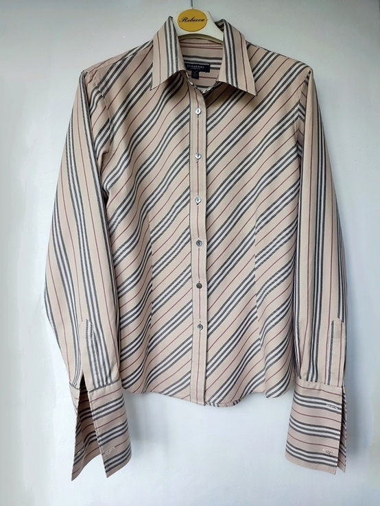 Брендовая рубашка/блузка под запонки от английского бренда класса люкс Burberry оригинал, numer zdjęcia 3