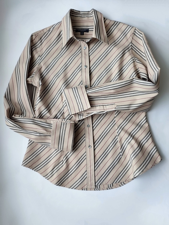 Брендовая рубашка/блузка под запонки от английского бренда класса люкс Burberry оригинал, фото №8