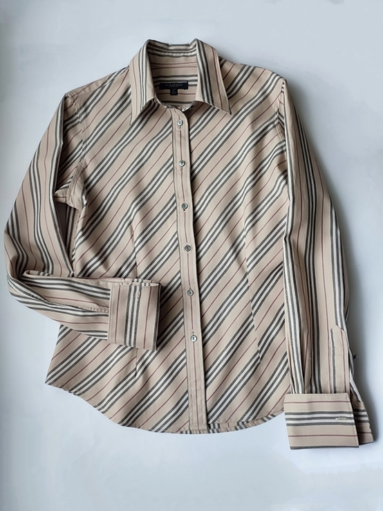 Брендовая рубашка/блузка под запонки от английского бренда класса люкс Burberry оригинал, фото №9