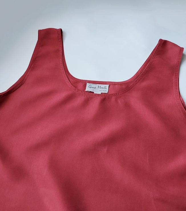 Шовкова вінтажна блуза майка 100% шовк Gina Monti, made in Italy, фото №6