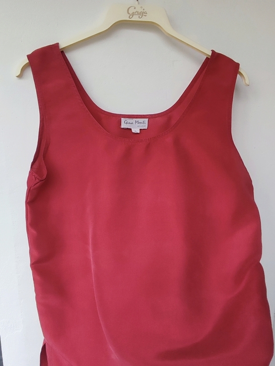 Шовкова вінтажна блуза майка 100% шовк Gina Monti, made in Italy, numer zdjęcia 11