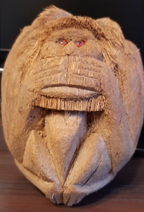 Статуетка з кокосу Мавпа, numer zdjęcia 4