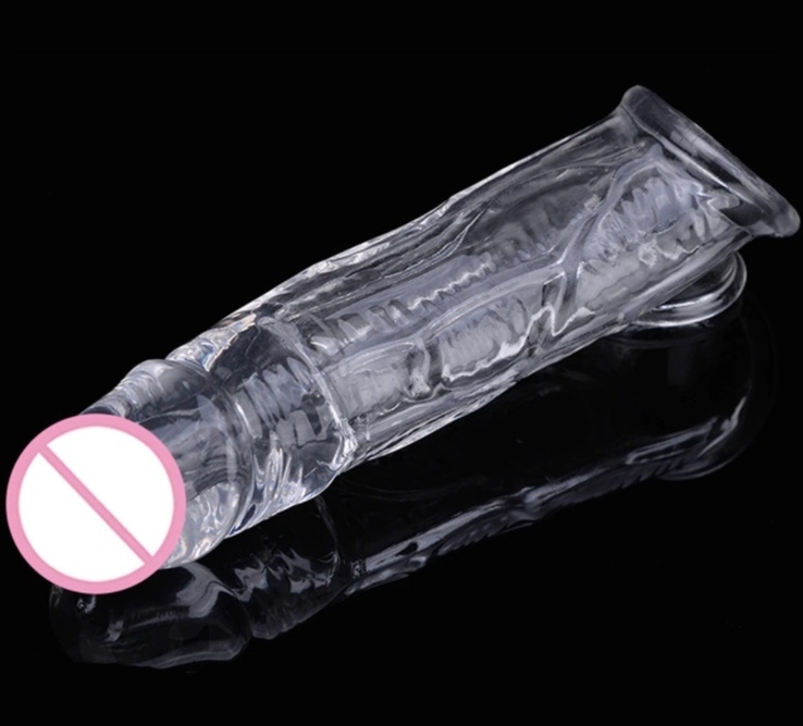 Эректальная насадка на пенис силиконовая (многоразовая, прозрачная). Блиц., фото №2