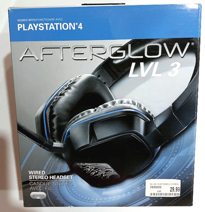 Геймерські навушники PDP Afterglow LVL 3 для PlayStation 4 Black, фото №2