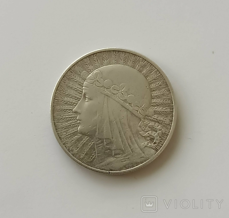 10 злотих Польща, 1933 рік. срібло, фото №3