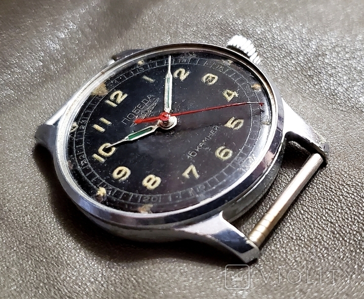 Годинник «Перемога» з CSS в хромованому корпусі механічний 1МЧЗ СРСР, фото №5