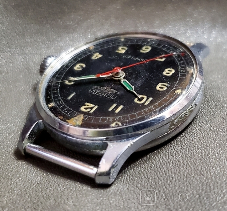 Годинник «Перемога» з CSS в хромованому корпусі механічний 1МЧЗ СРСР, фото №6