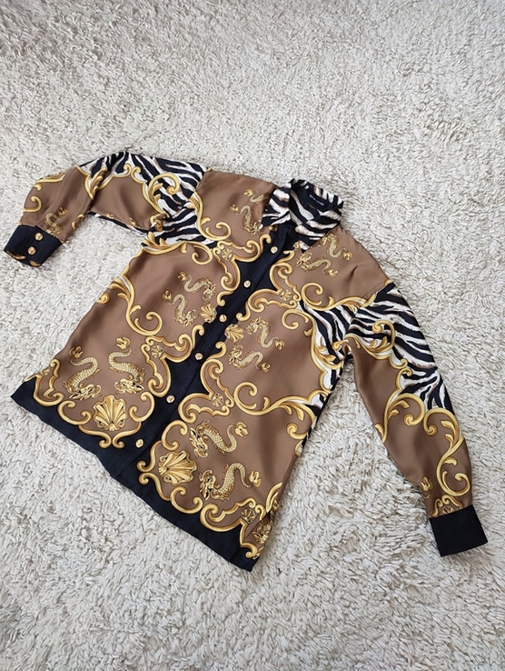 Вінтажна шовкова блуза сорочка бренд Rena Lange, оригінал, photo number 10