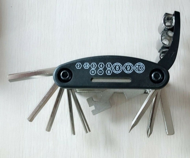 Многофункциональный мультитул (набор ключей) для велосипеда и самокатов 16 в 1, фото №3