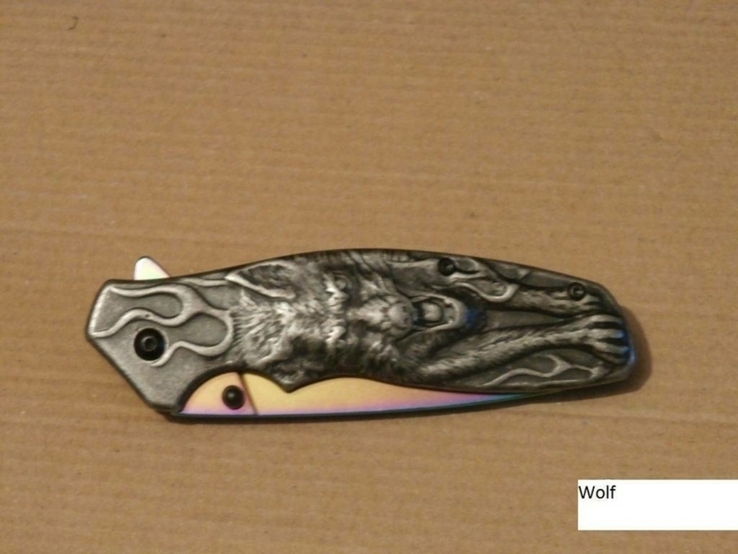 Нож складной Волк Градиент King Wolf 004C 20.5см ,Усиленый нож с клипсой, photo number 8