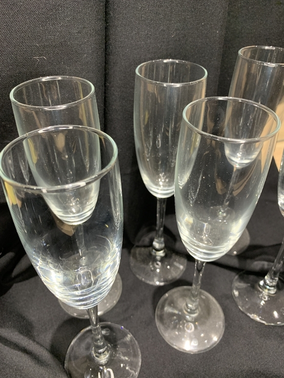 Стаканы бокалы для шампанского комплект флюте, photo number 5