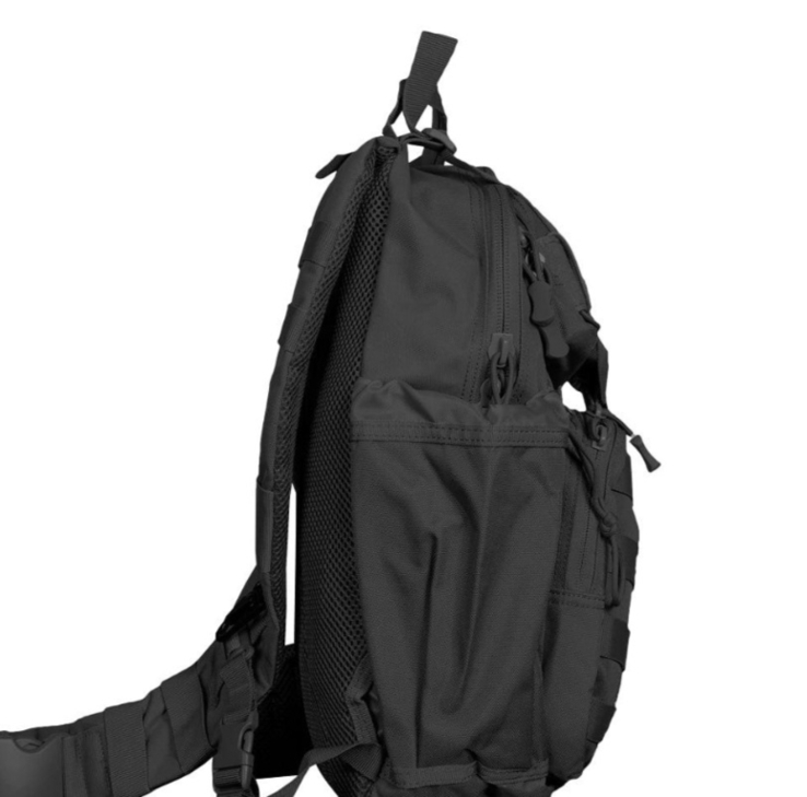 Тактичний однолямковий рюкзак з прихованим відділенням для зброї Camotec TCB Чорний, фото №3
