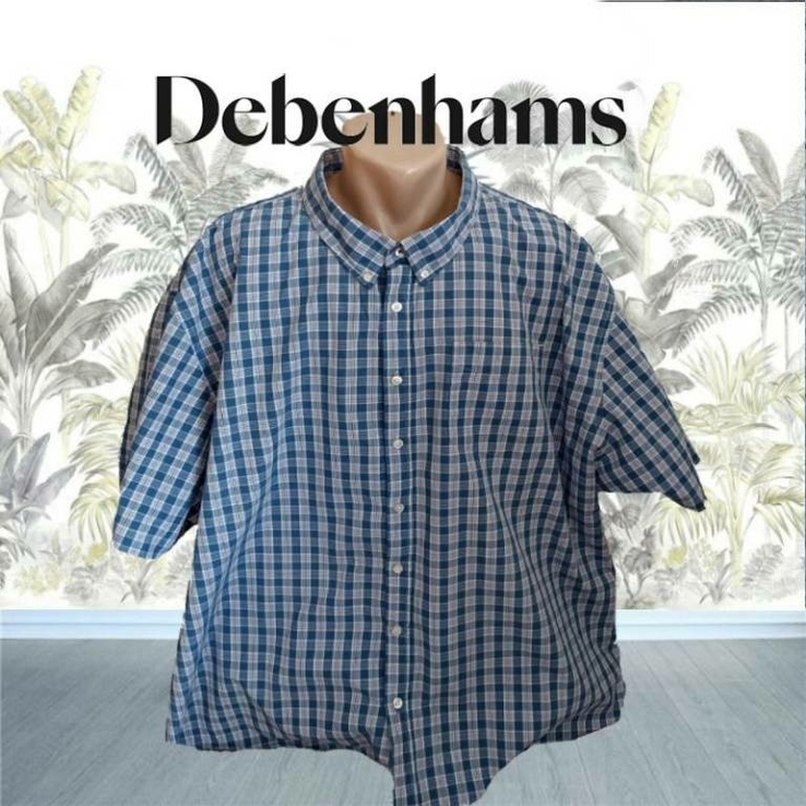 Debenhams Рубашка мужская короткий рукав хлопок 5 XL, фото №2