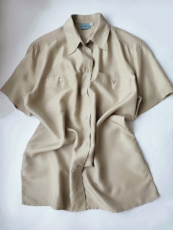 Вінтажна шовкова сорочка DeVille, фото №4