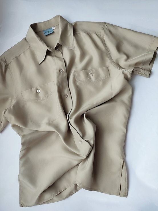 Вінтажна шовкова сорочка DeVille, фото №6