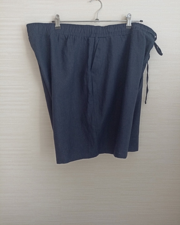Bonmarche Красивые льняные женские шорты большой размер т синие 22, фото №9
