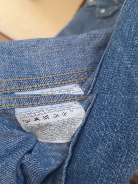 Джинсова рубашка Levi's розмір L, фото №7