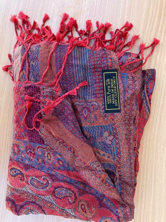 Шёлковый платок 190х70, фото №2