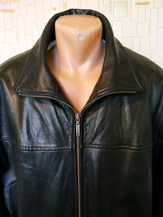 Куртка чоловіча шкіряна TRAPPER p-p 52, numer zdjęcia 6