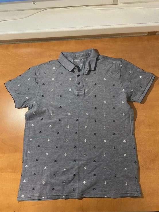 Чоловіча футболка primark поло з якорями Розмір вказаний S 100% бавовна, photo number 2