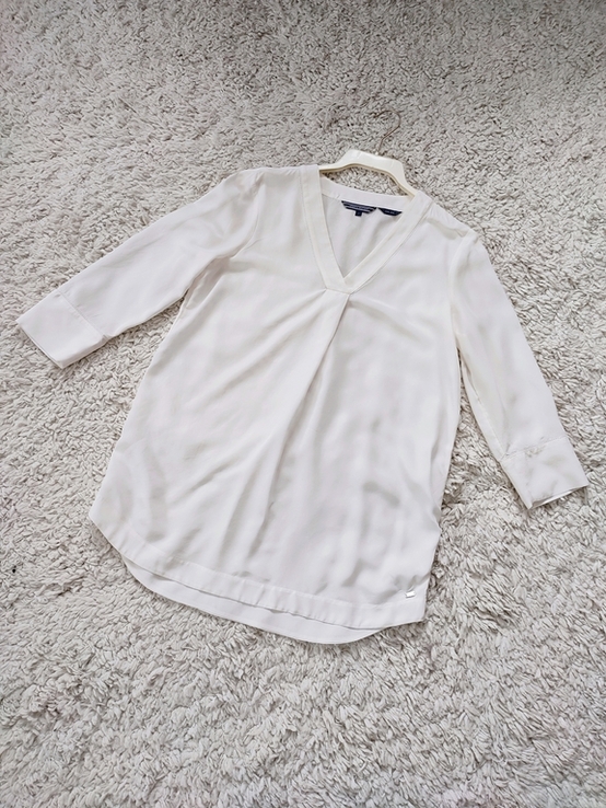 Шелковая базовая блуза Tommy hilfiger, фото №7