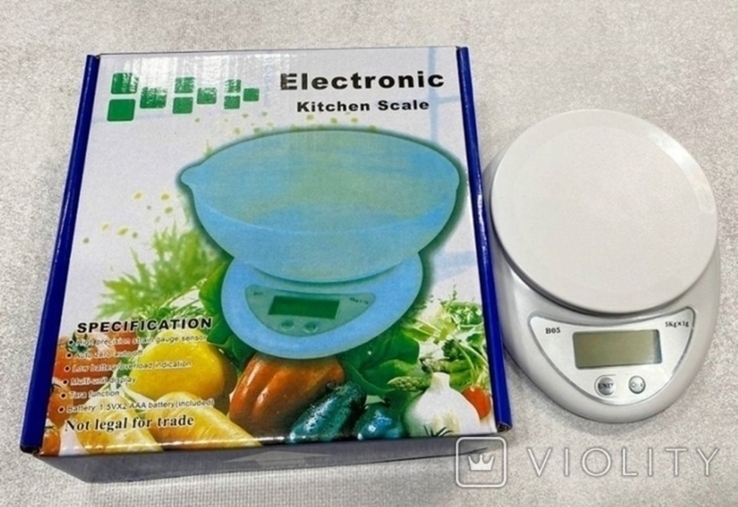 Весы электронные Electronic Kitchen Scale В05 на 5кг с чашей шаг от 1 грама, numer zdjęcia 2