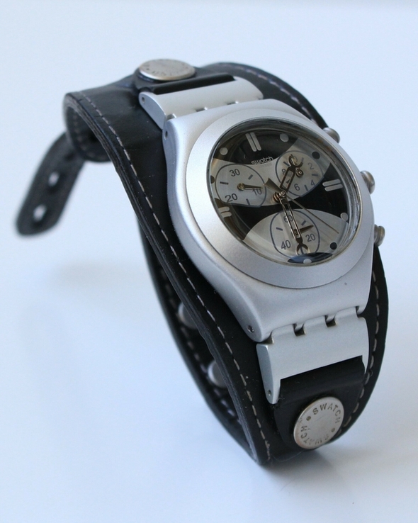 Кварцевые часы Swatch (Свотч) хронограф, фото №6