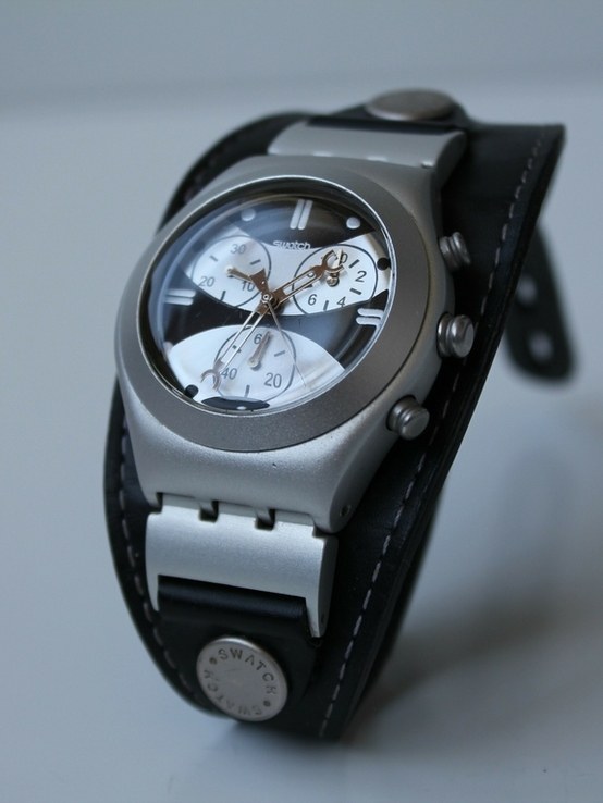 Кварцевые часы Swatch (Свотч) хронограф, фото №7