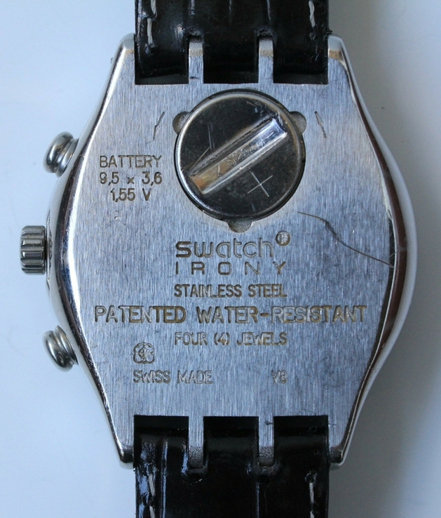 Винтажные кварцевые часы Swatch (Свотч) хронограф 1999, photo number 3