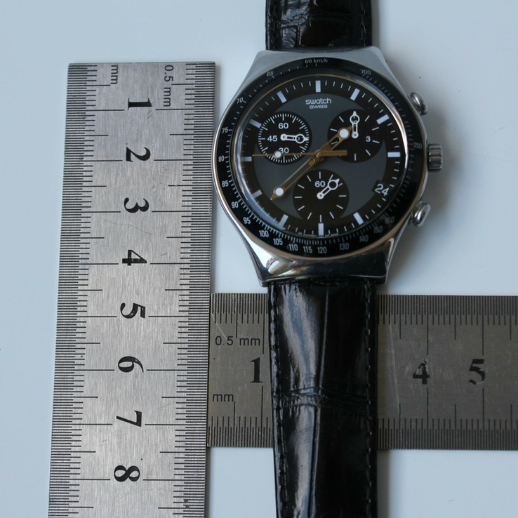 Винтажные кварцевые часы Swatch (Свотч) хронограф 1999, photo number 7
