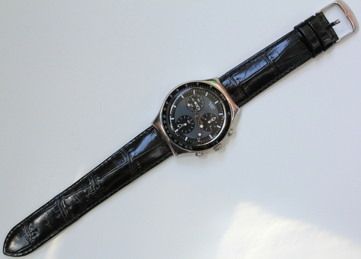 Винтажные кварцевые часы Swatch (Свотч) хронограф 1999, photo number 13