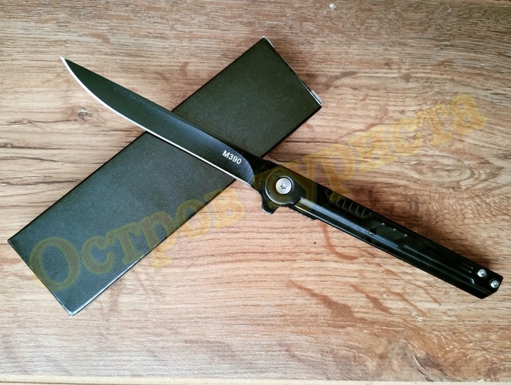Складной нож Стилет Flipper Black M390, photo number 2