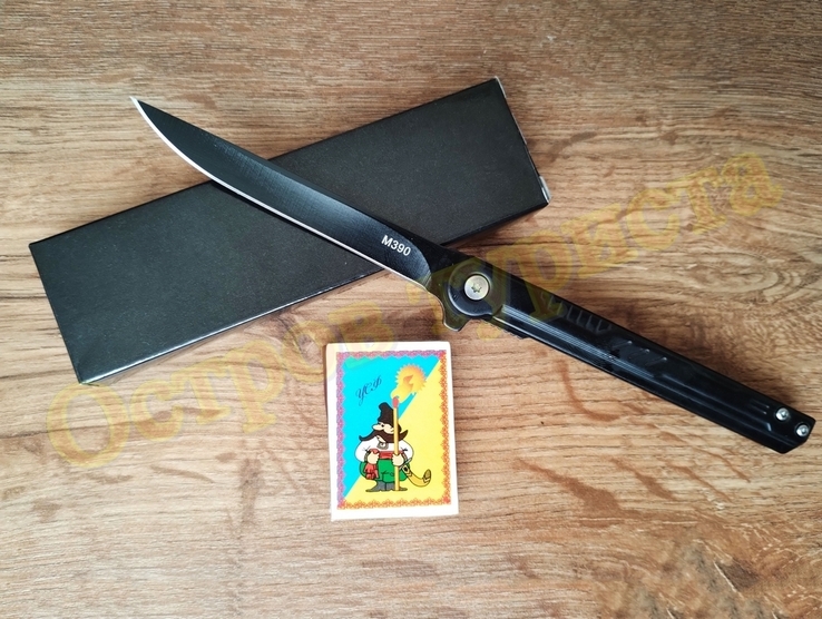 Складной нож Стилет Flipper Black M390, numer zdjęcia 3