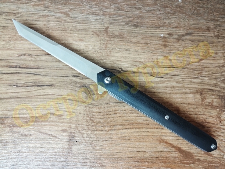 Нож складной M390 на подшипниках Флиппер танто с чехлом, фото №5