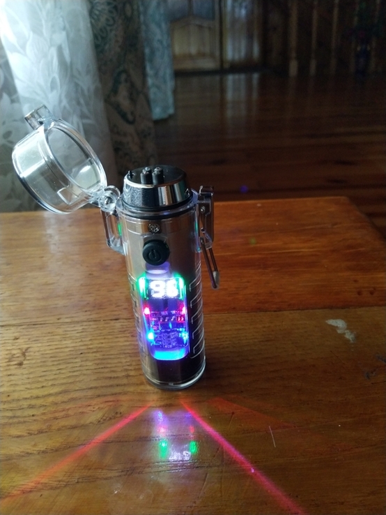 Зажигалка USB, плазма, фонарик LED, водонепроницаемая. Новая., фото №4
