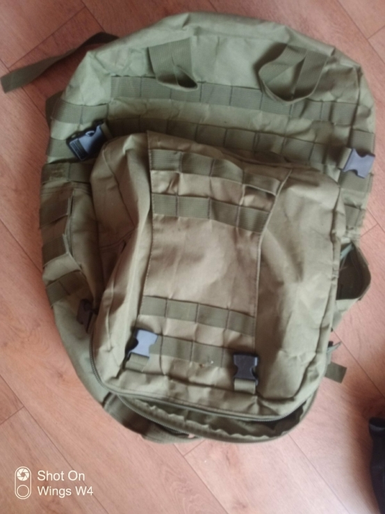 Тактичний рюкзак на 55л, (55х40х25см) B08, з підсумками, Олива / Рюкзак туристичний, photo number 3