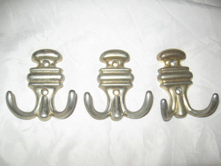 Гачки металеві для одягу або рушників в ванну кімнату, photo number 2