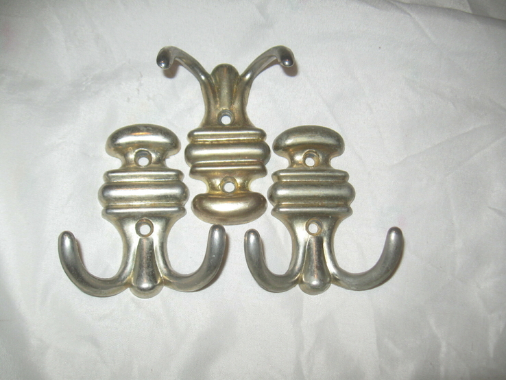 Гачки металеві для одягу або рушників в ванну кімнату, photo number 3
