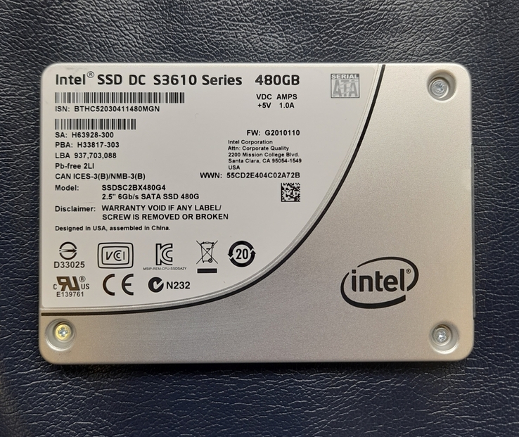 SSD диск Intel DC S3610 Series 480Gb, фото №2