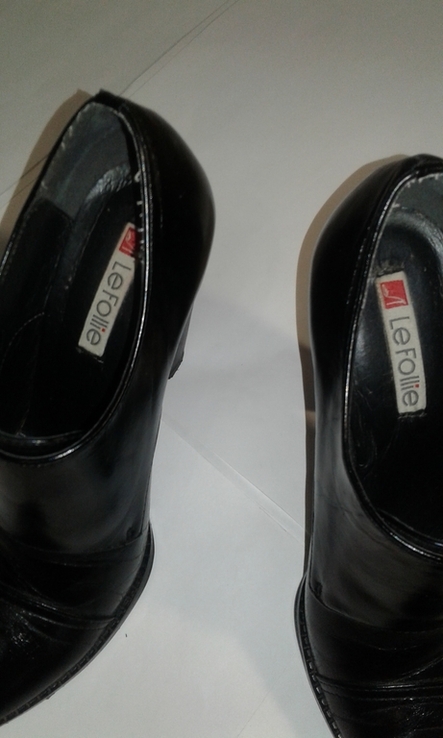 ККожані жіночі черевики на високому каблуці розмір 36., фото №3