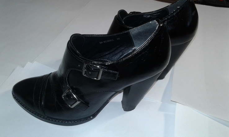 ККожані жіночі черевики на високому каблуці розмір 36., фото №5