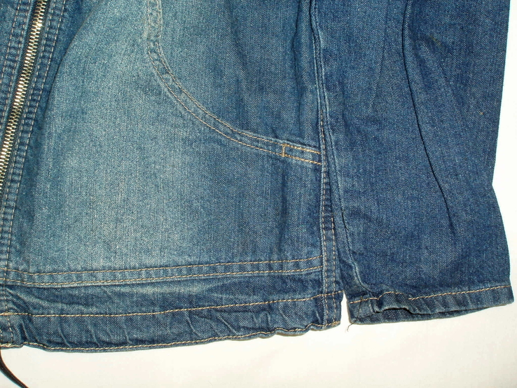 Куртка подростковая джинсовая на молнии, фото №7