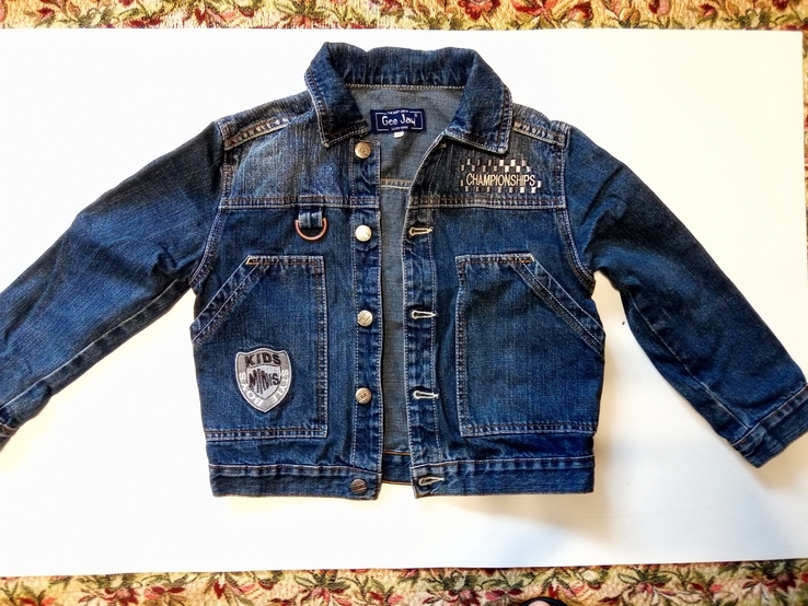 Курточка детская джинсовая фирменная и для девочки и для мальчика, фото №2