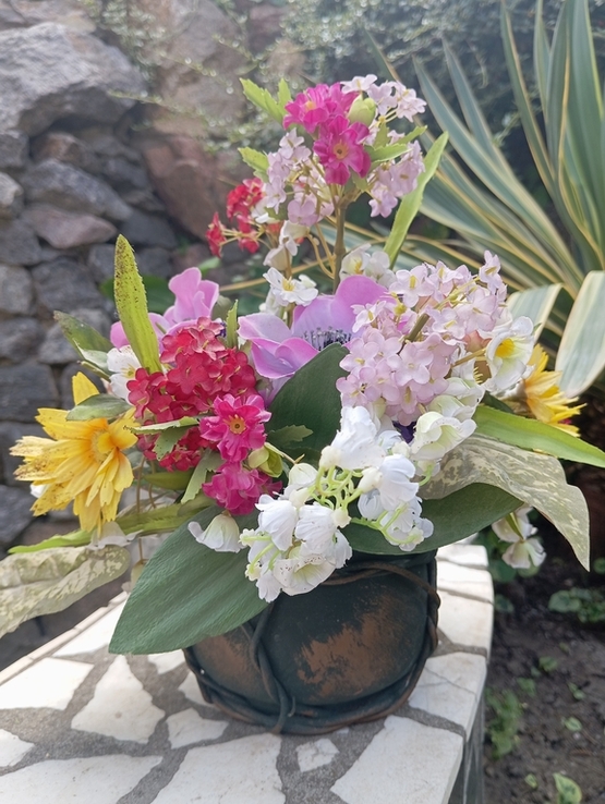 Цветок Букет полевых Цветов в вазе, фото №3