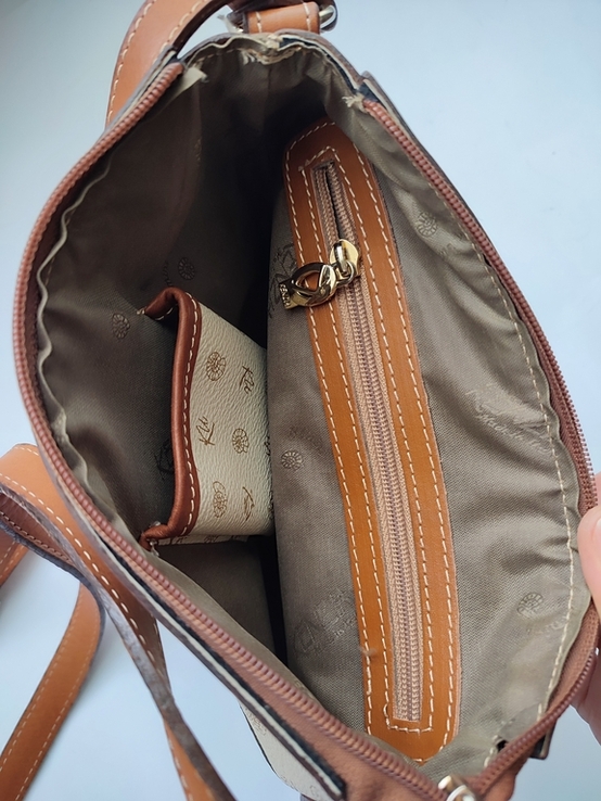Шкіряна фірмова оригінальна сумка кросбоді від Kenzia by Ku, numer zdjęcia 13